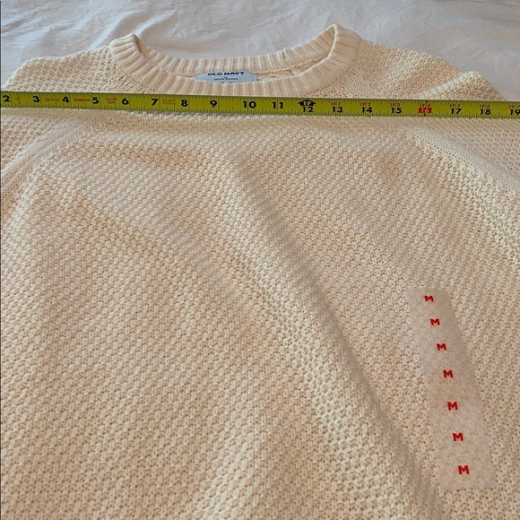 Old Navy cream knit sweater‎ womens size M soft cozy - Picture 4 of 5